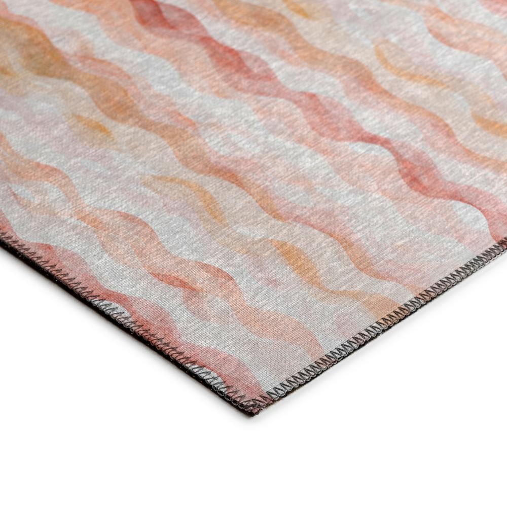 Start2Finish Surfside ASR46 Peach washable indoor/outdoor rug, 9x12 feet, featuring a soft peach color and durable design.