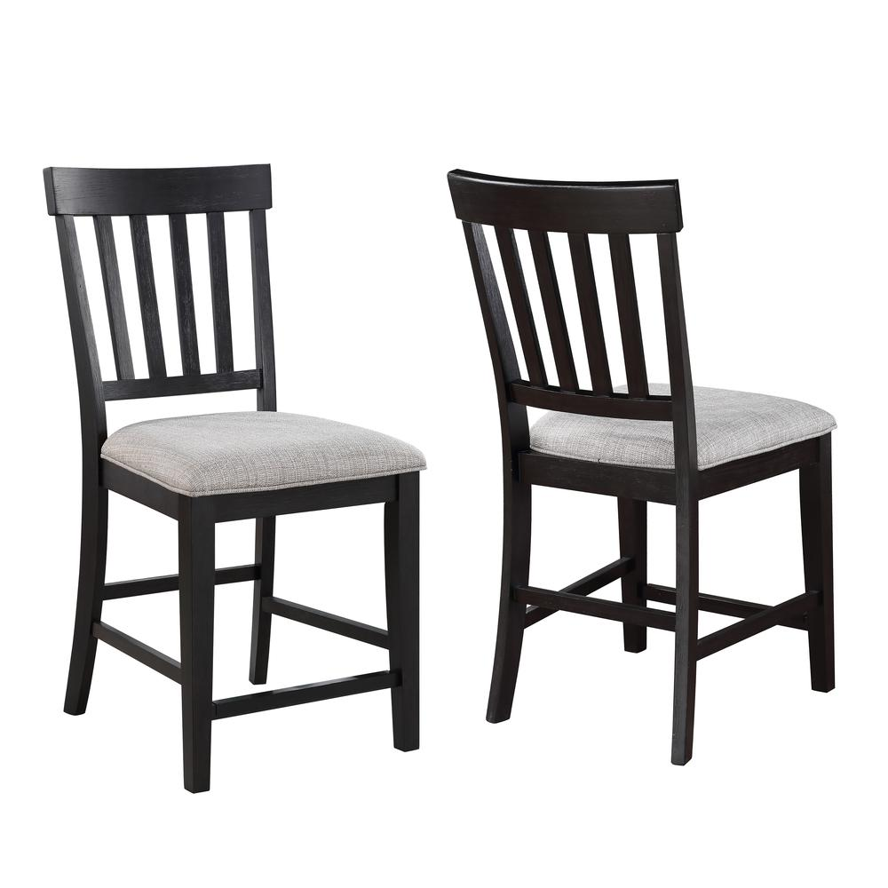 Start2Finish Halle Counter Chair with wooden legs and upholstered seat, modern design ideal for kitchen or bar counter.