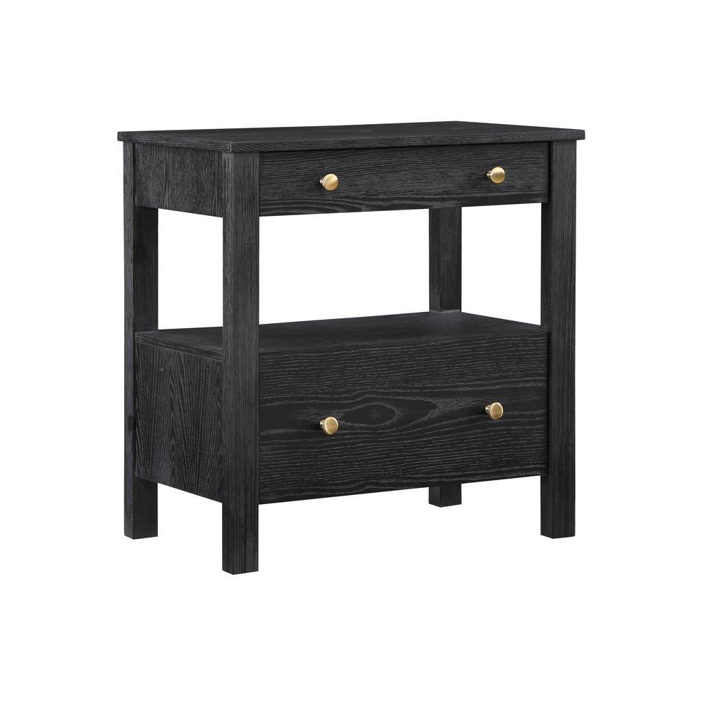 Start2Finish Delano 2 Drawer Nightstand, modern furniture piece with sleek design and two spacious drawers.