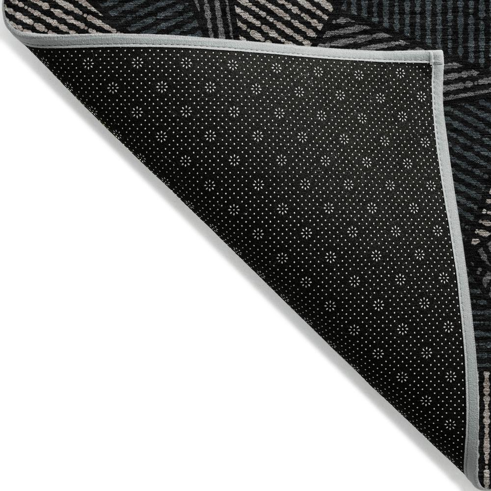 Start2Finish Chantille ACN618 black 10x14 rug with intricate pattern, soft texture, and stylish design for living room or bedroom decor.