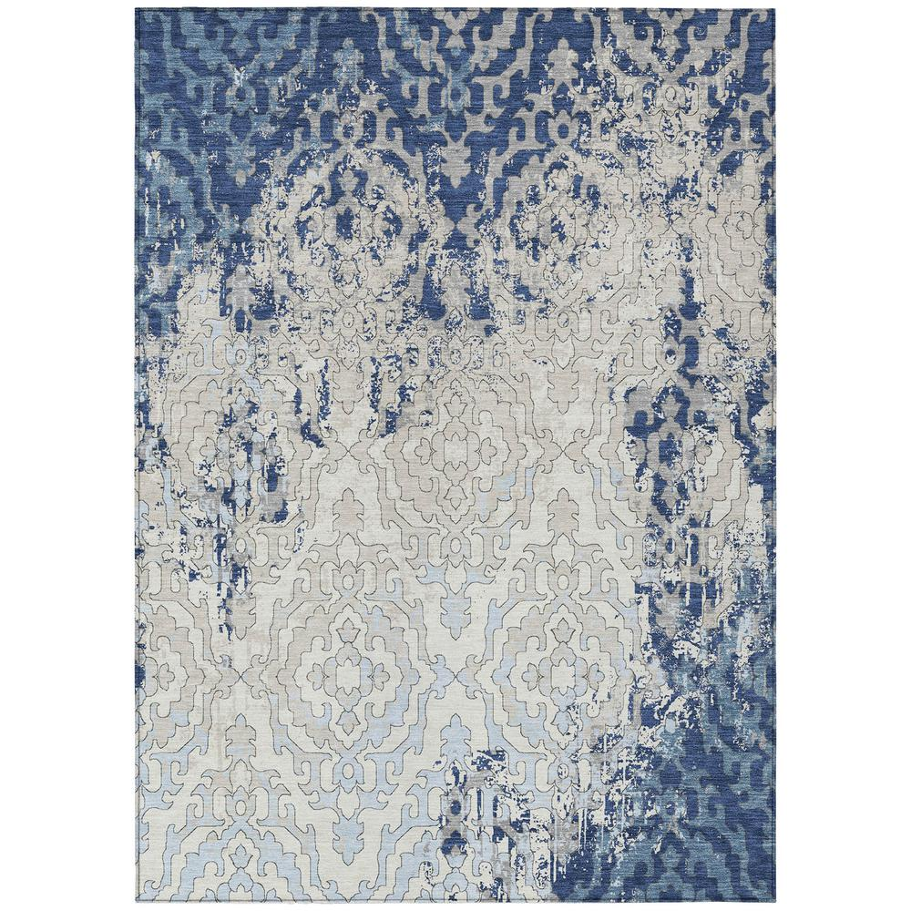 Start2Finish Chantille ACN864 blue 8x10 rug with intricate pattern, plush texture, and vibrant color for stylish home decor.