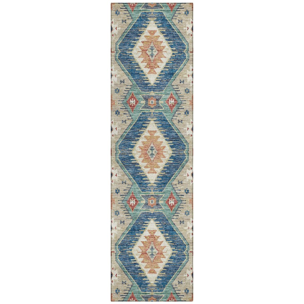 Start2Finish navy indoor/outdoor Chantille ACN2210 runner rug, machine washable, 2&
