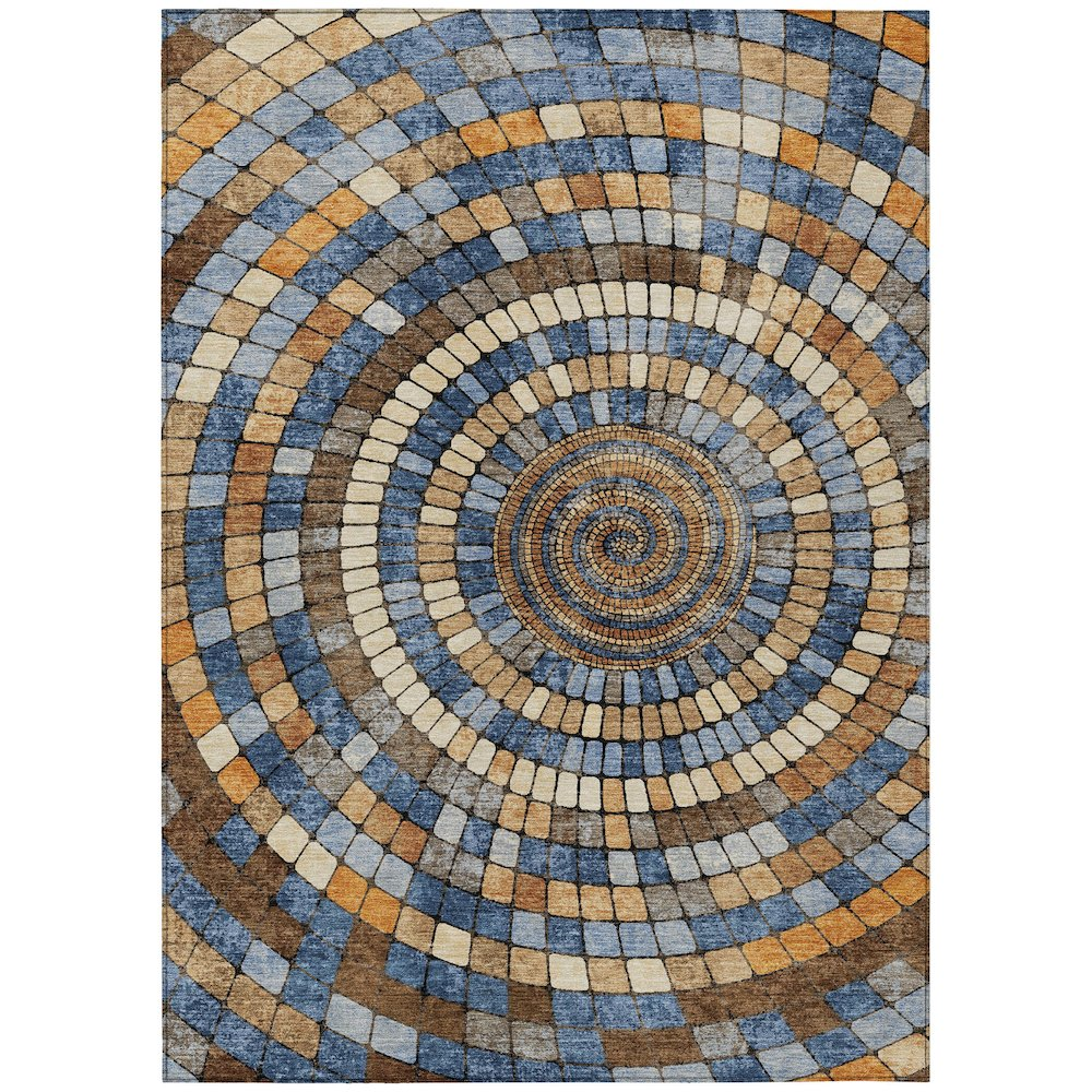 Start2Finish denim indoor/outdoor chantille rug, 8&