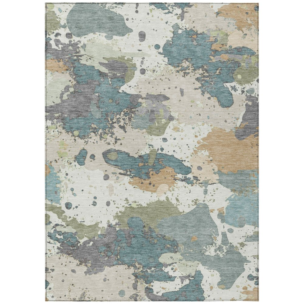 Start2Finish seafoam indoor/outdoor chantille rug, 5&