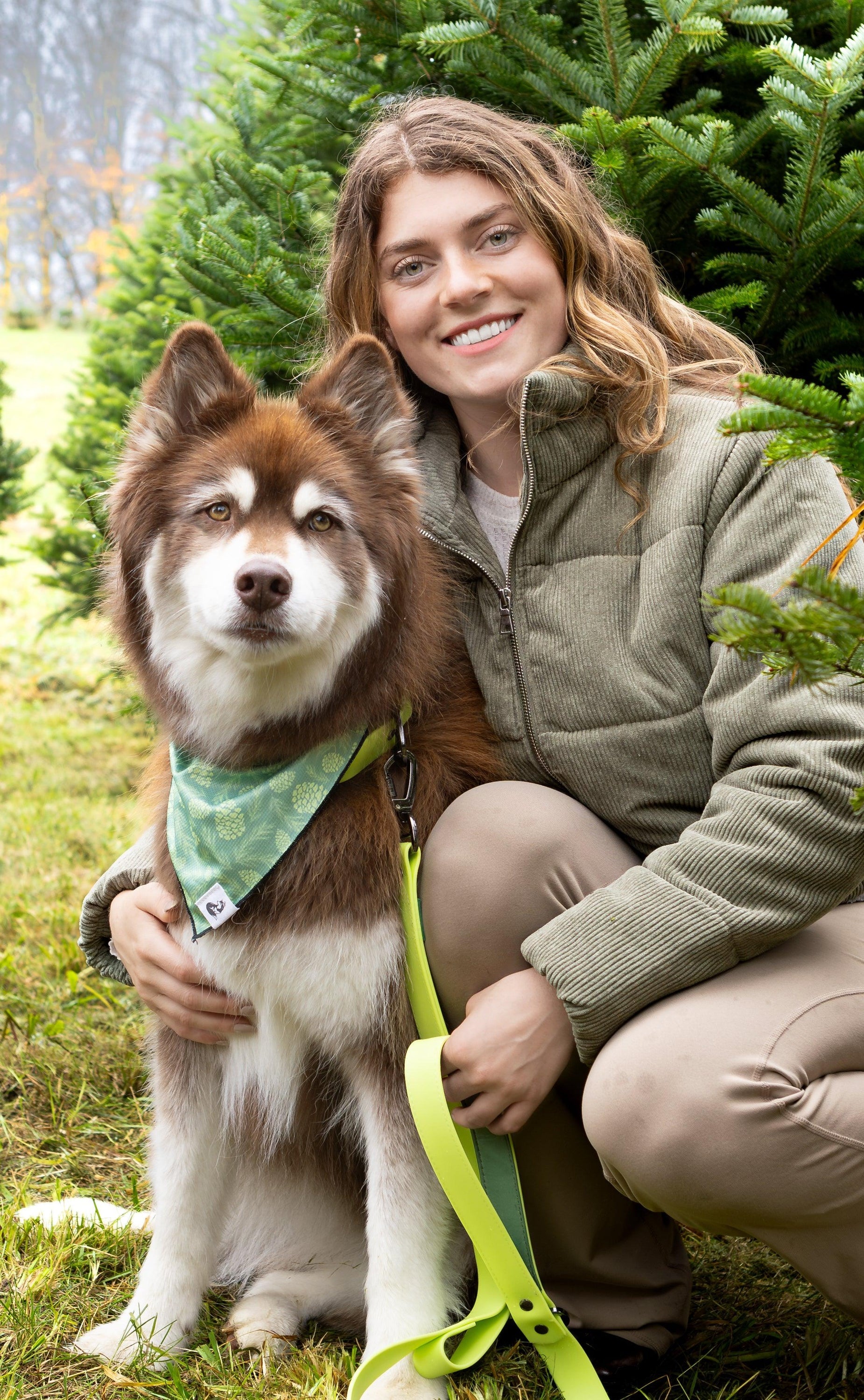 Burgundy Perses corduroy zip-up puffer jacket for pets, showcasing a cozy, stylish pet jacket with a front zipper and corduroy fabric.