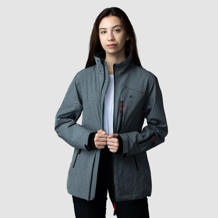 Women’s gray Adventure 2.0 activewear top by Rose Hemera, featuring comfortable fit and sporty style for active lifestyles.