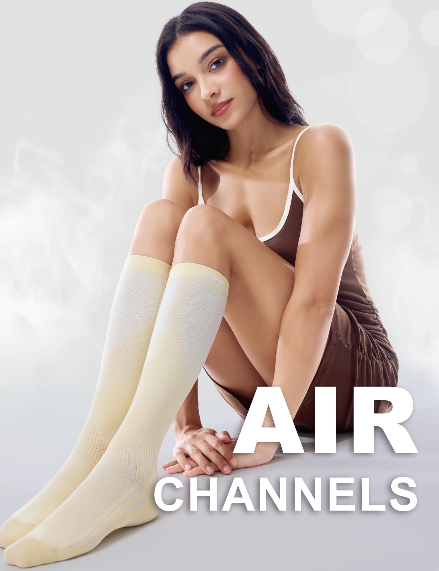 FITRELL 3 Pairs Compression Socks for Women and Men 20-30mmHg-Circulation Support Socks