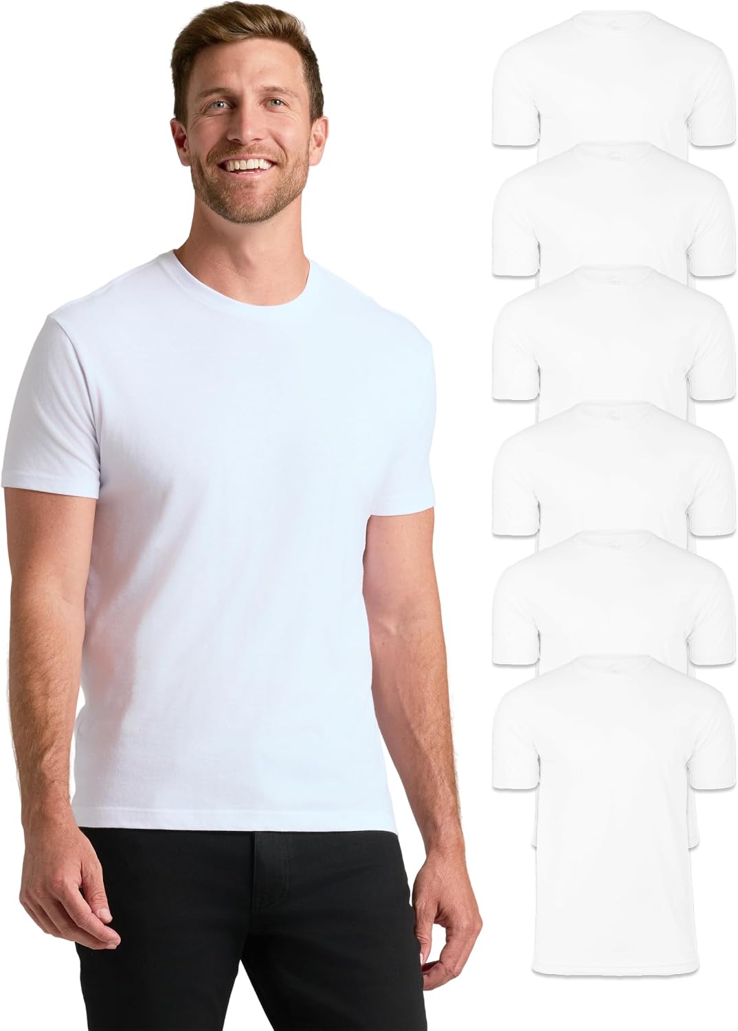 True Classic Mens T-Shirts – Short Sleeve Crew Neck T Shirts for Man, Cotton Blend Plain Novelty Men&