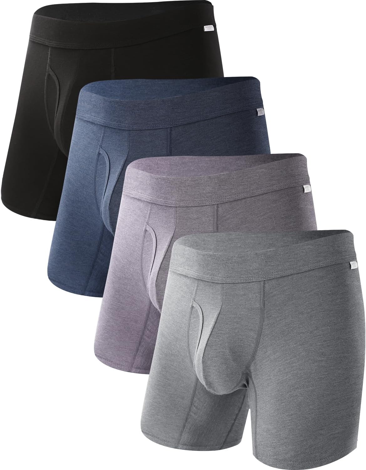 BAMBOO COOL Ultra Soft & breathable Mens Underwear Boxer Briefs Pack | Natural Bamboo Fabric,No Ride Up,Softer&Cooler than Cotton,Lightweight&breathable,Daily Wear,Outdoor