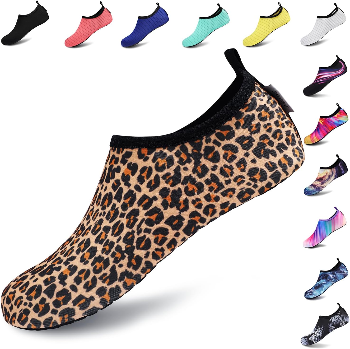 VIFUUR Water Shoes for Men Women Barefoot Quick Dry Aqua Socks Slip On | Lightweight, Breathable Upper, Flexible Sole, Drainage Design, Easy Slip-On Fit for Water Activities