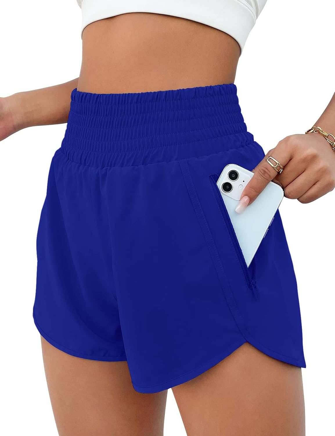 BMJL 2.5" Athletic Shorts for Women Comfy High Waisted Short with Pocket