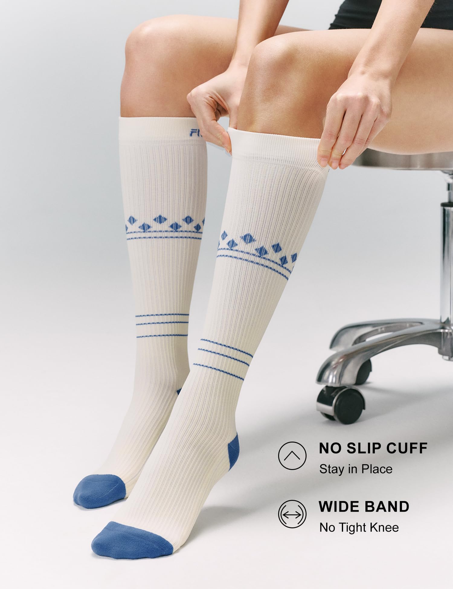 FITRELL 3 Pairs Compression Socks for Women and Men 20-30mmHg-Circulation Support Socks
