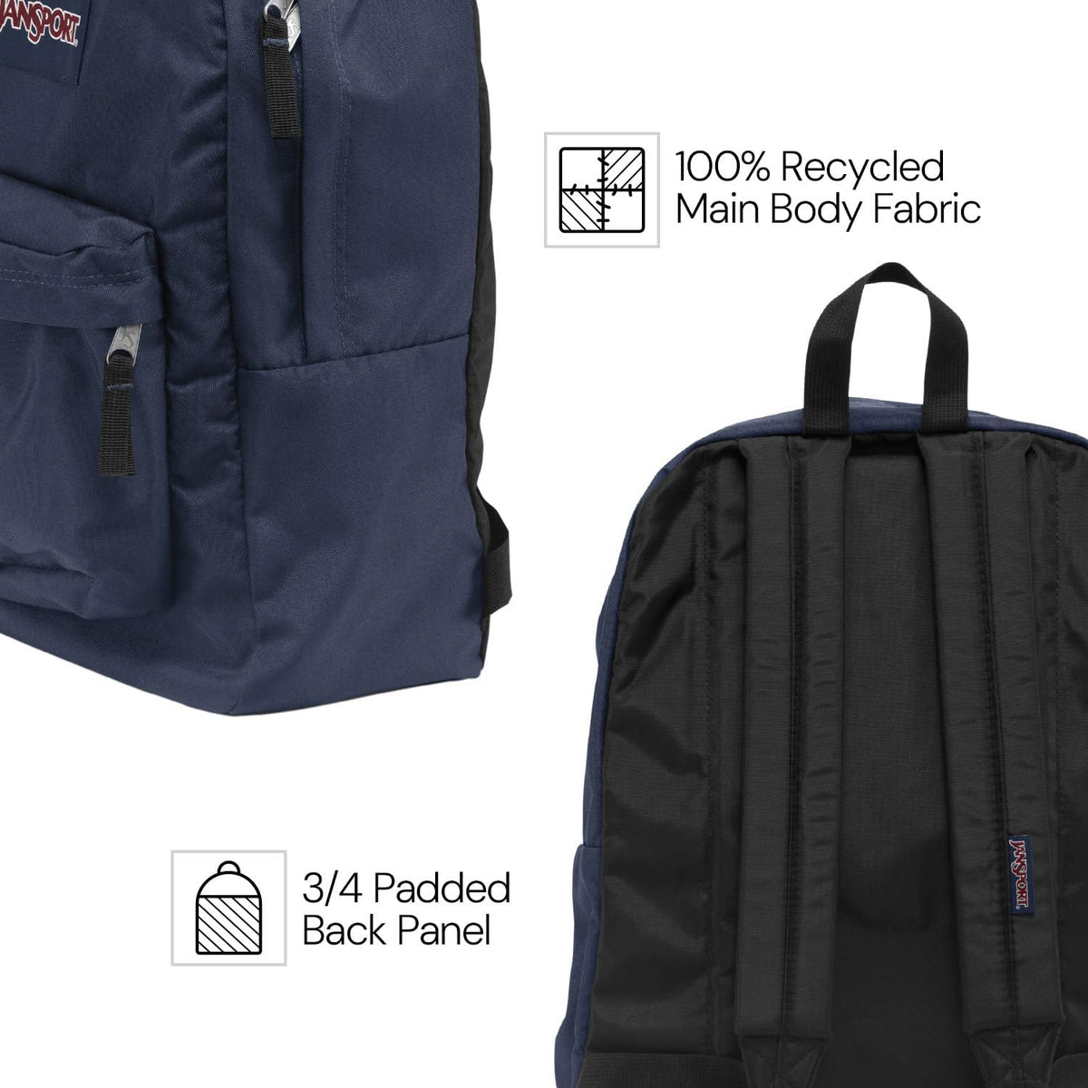 JanSport SuperBreak One Backpack - Durable, Lightweight Bookbag with 1 Main Compartment, Front Utility Pocket with Built-in Organizer - Premium Backpack, Bad Bows