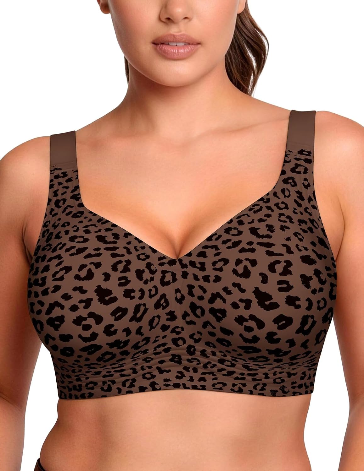 Vertvie Jelly Bras for Women No Underwire Minimizer Support | Plus Size Older Lift, Full Coverage & Smoothing Back, Push Up, Separation & Supportive, Soft Comfy Seamless Wireless Bralette