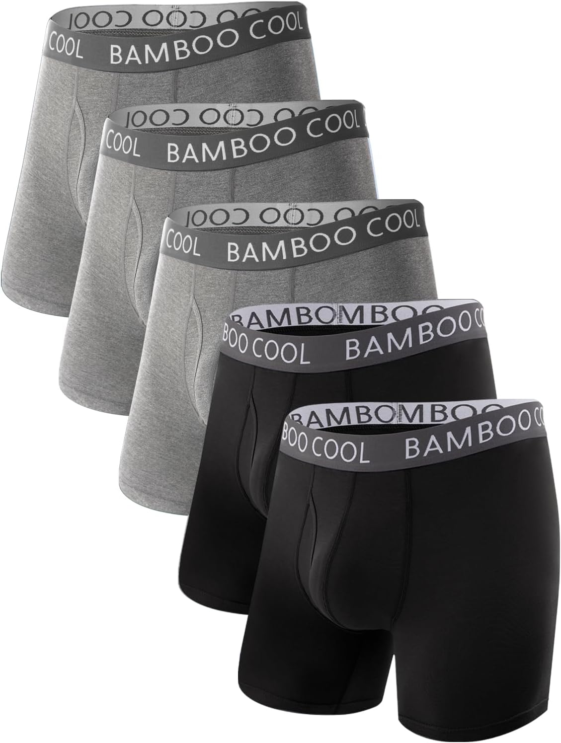 BAMBOO COOL Ultra Soft & breathable Mens Underwear Boxer Briefs Pack | Natural Bamboo Fabric,No Ride Up,Softer&Cooler than Cotton,Lightweight&breathable,Daily Wear,Outdoor