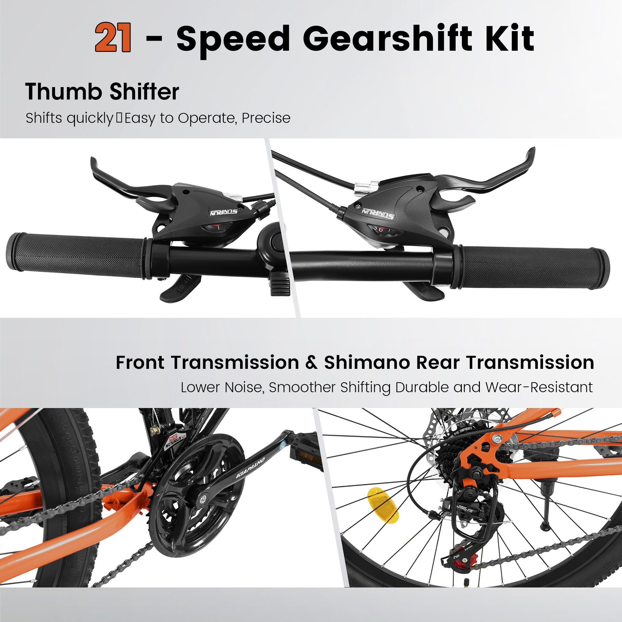 Carmine Juneberry TerraRush 26-inch mountain bike with shock absorber and 21-speed gear system, ready for off-road biking adventures.