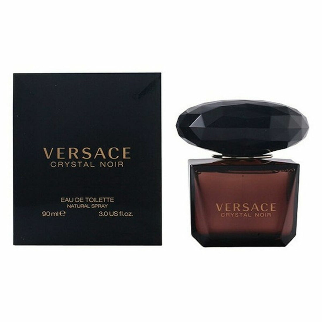Women’s Versace EDT perfume bottle with elegant bodycare packaging, featuring a sleek design and floral accents.