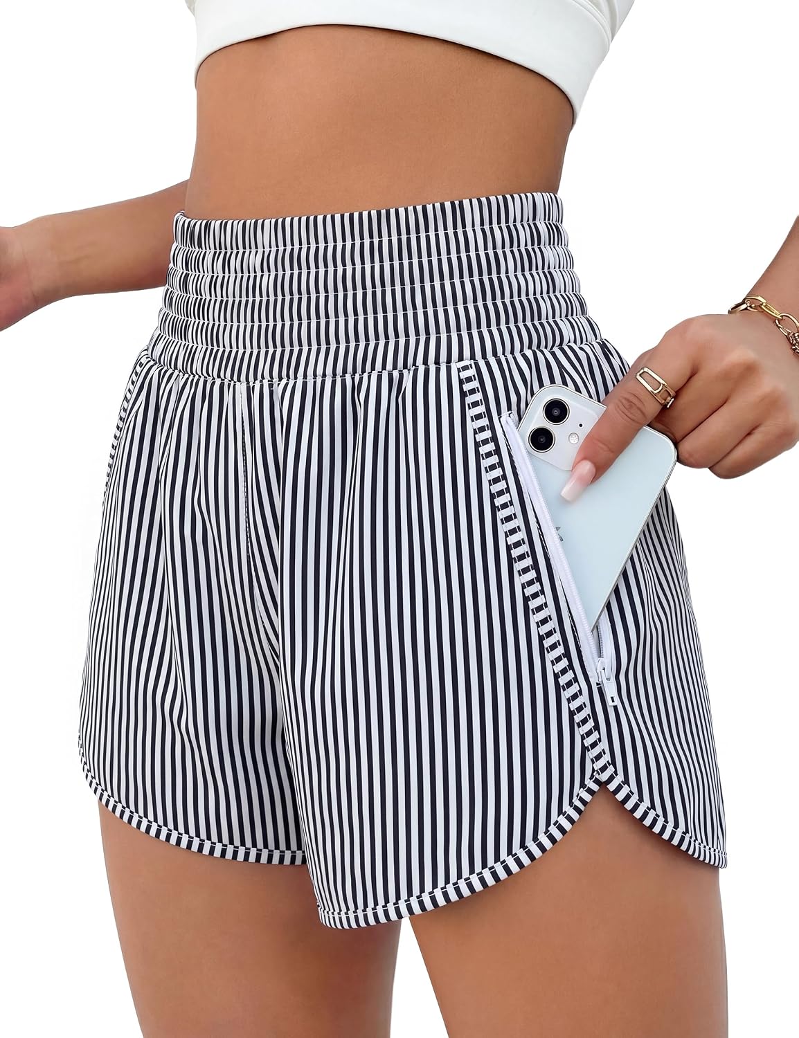 BMJL 2.5" Athletic Shorts for Women Comfy High Waisted Short with Pocket