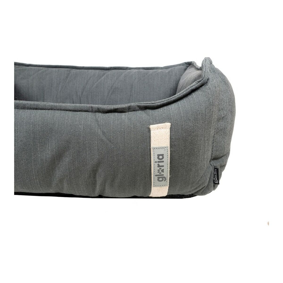 Grey dog bed named Gloria GREEN DREAMS by Bigbuy, with soft fabric and plush interior, measuring 68x56 cm.
