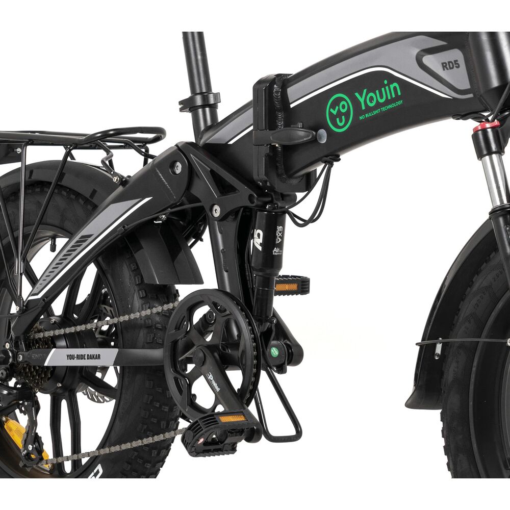 Electric bike Youin BK1400G DAKAR 20-inch 250W with sleek frame and mountain bike design, ideal for outdoor sports and commuting.