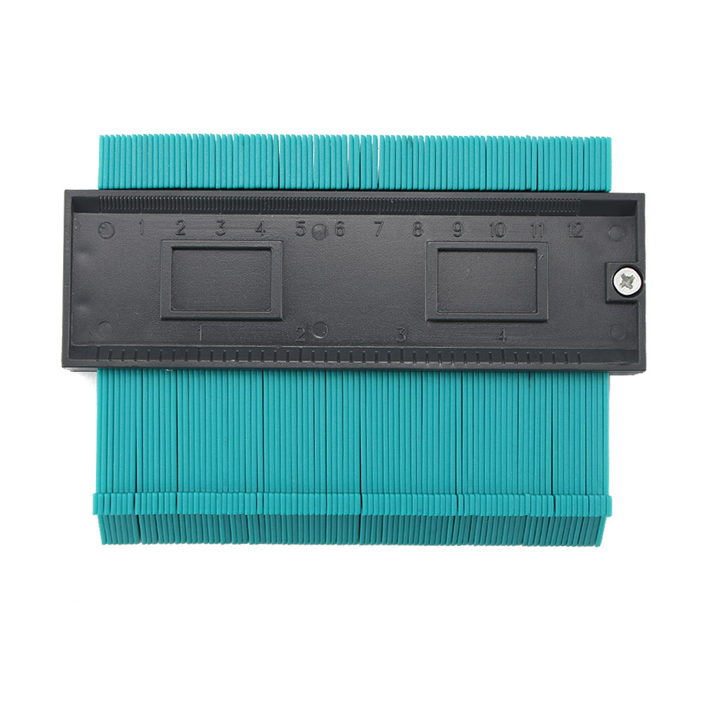 Teal Simba Contour Irregular Profile Measuring Gauge Ruler for bath and beauty, showing its flexible, irregular shape for fitting contours.