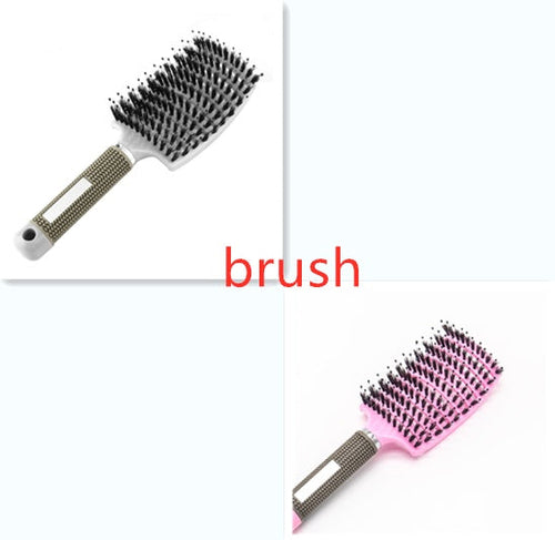 CJDropshipping anti-knot hairbrush for women, detangler hairbrush with ergonomic handle and flexible bristles.