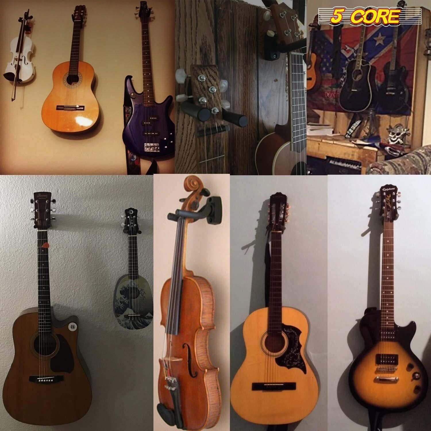 Violet Rose 5Core guitar wall mount hanger with soft padding, designed for displaying and securely holding guitars on the wall