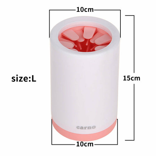 Maroon Asteria portable pet paw cleaner cup with soft silicone comb for cleaning dogs&