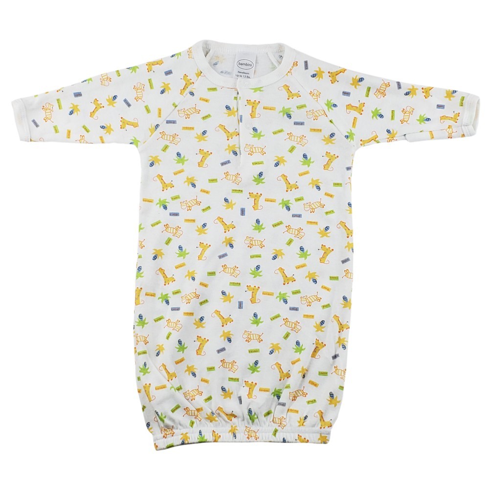 Kids and babies flame resistant gown by Emerald Clover, soft fabric with safety features, in a cozy design.