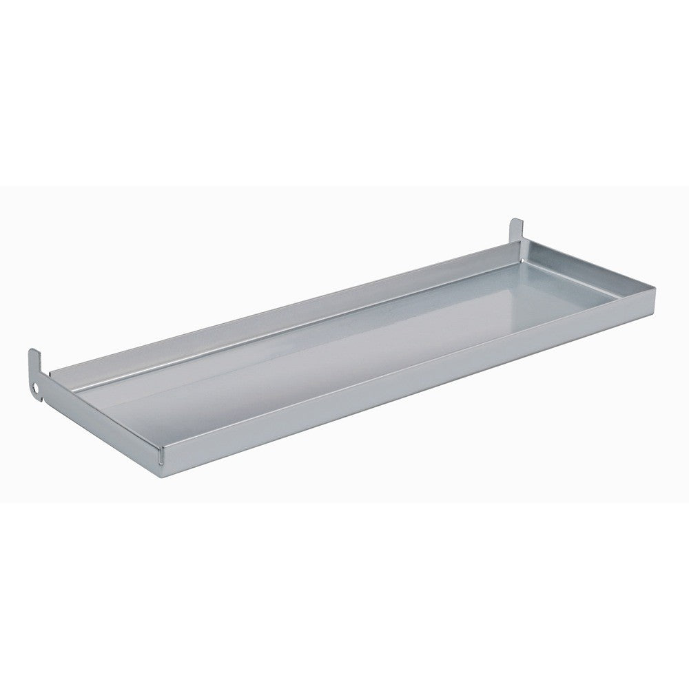 Rose Chloe AllSpace metal wall-mounted tray, 4x12 inches, for garage storage and organization on pegboards.