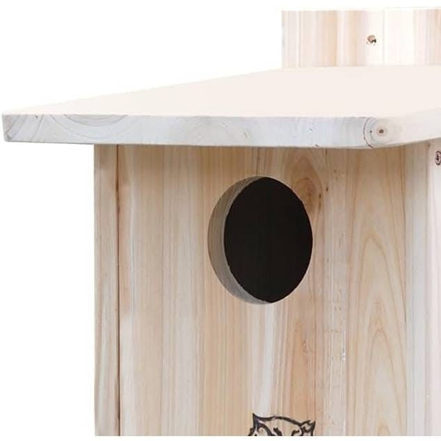 Sturdy Wood Bird House for Owls and Kestrels