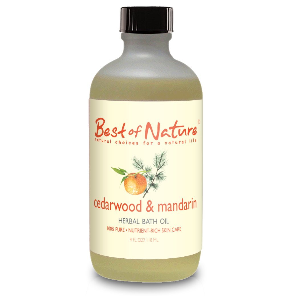 Purple Missy Cedarwood and Mandarin Bath Oil bottle with a natural, calming appearance for bodycare.