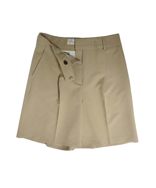 Beige BENECIA 12 Butter Bermuda Shorts by Amethyst Lucy, shown in XL size, casual accessory with a relaxed fit and smooth fabric.