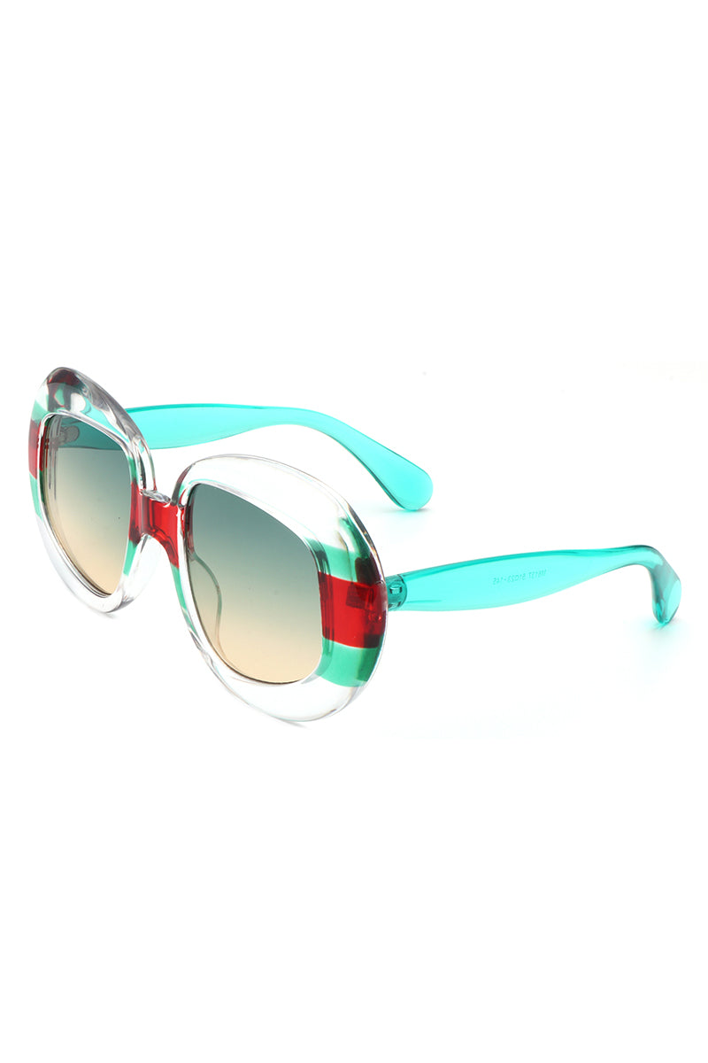 Maven - Oversized Geometric Oval Round Fashion Women&