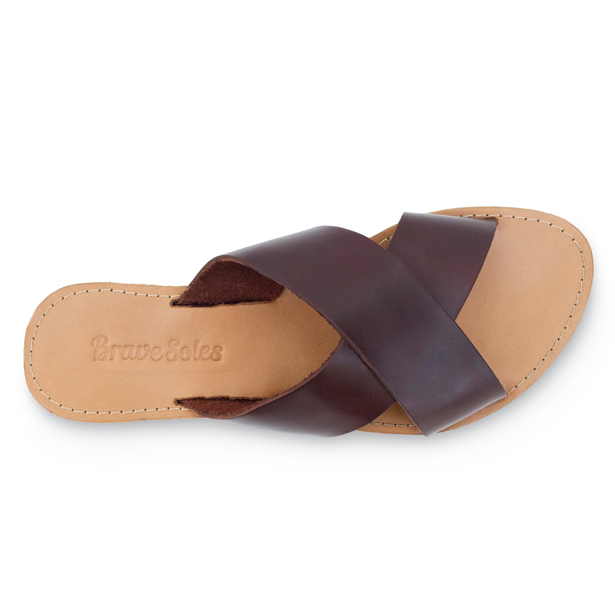 Maroon Perses Constanza footwear, close-up top view showcasing stylish design and rich color details.