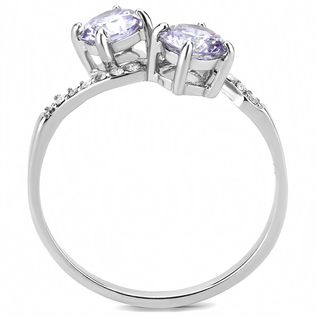 High polished stainless steel ring with AAA grade stone from Turquoise Tiger, showcasing a sleek, shiny jewelry design.