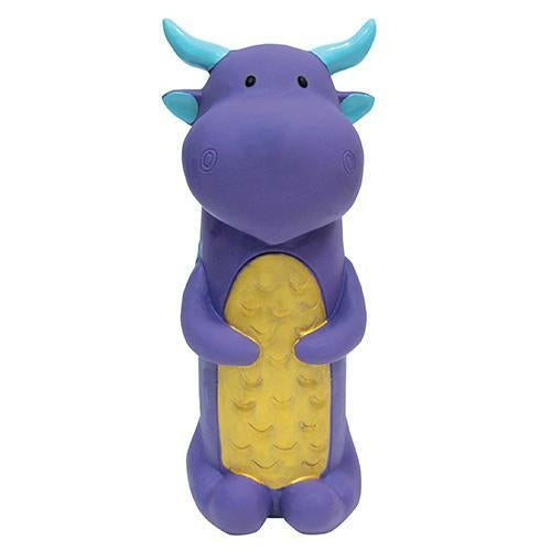 Purple Dragon Cruncher pet toy by Fuchsia Oscar, 8-8.5 inches, made of durable material for dogs or cats.