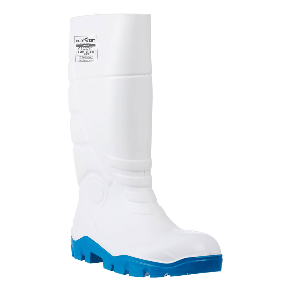 Coral Danae Wellington PU S5 CI FO safety boots designed for food industry workers, featuring durable waterproof construction.