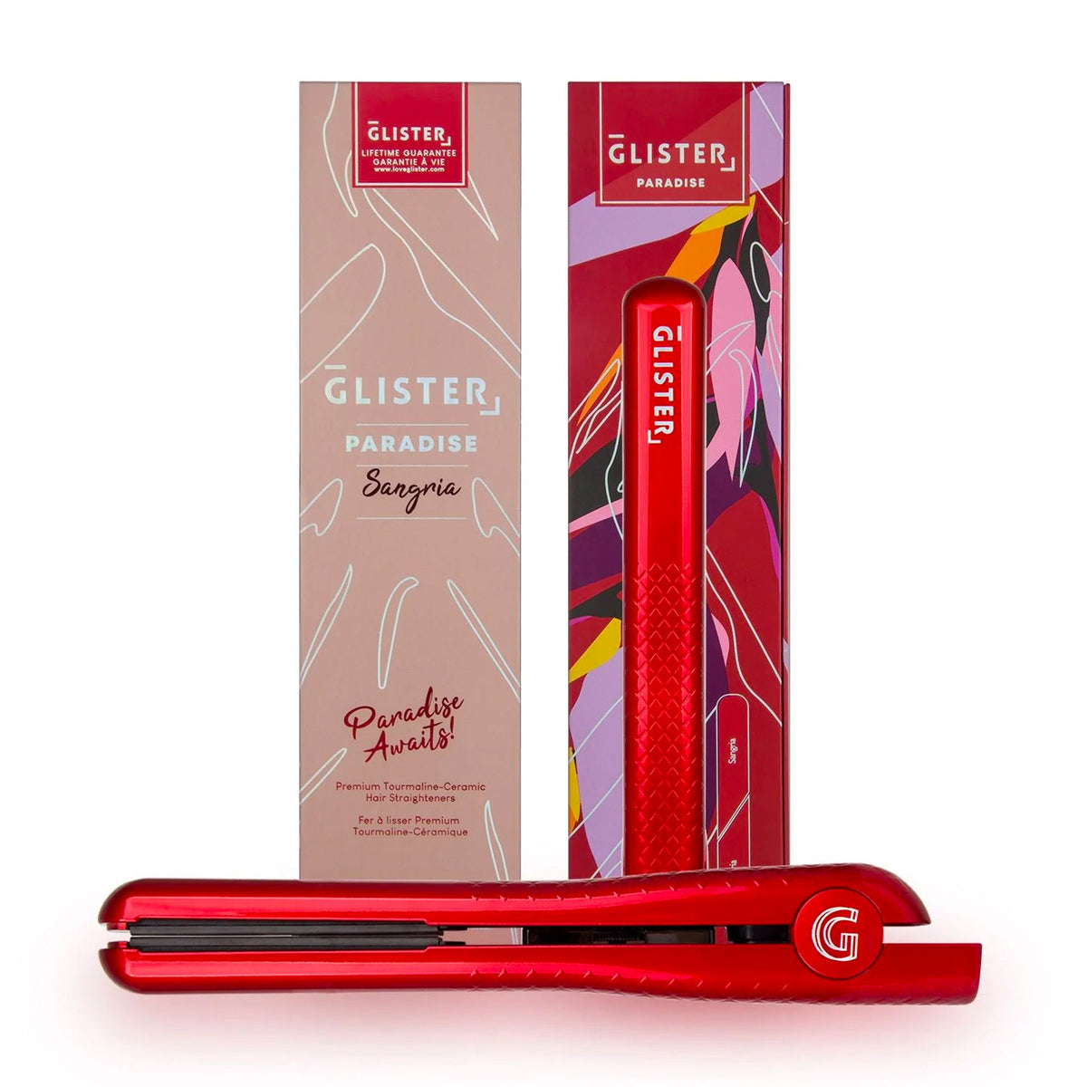Paradise 1.25" Flat Iron with Tourmaline Gemstone Infusion