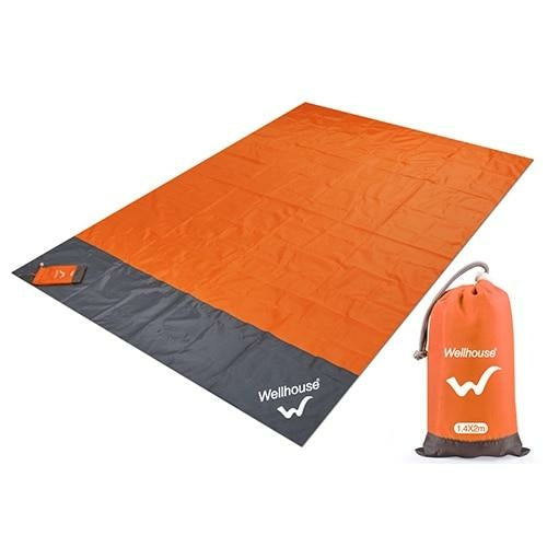 Coffee Jasper waterproof camping beach blanket, portable outdoor picnic mat, 2m by 2.1m, suitable for outdoor activities
