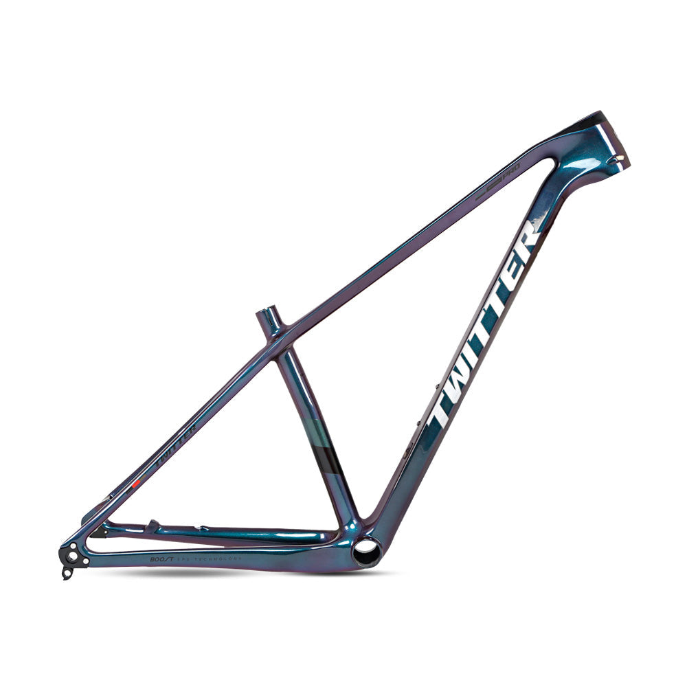 TWITTER WARRIOR Pro Carbon MTB Frame – T900 Mix, 29"/27.5", XC Racing, Gloss+UV Decals