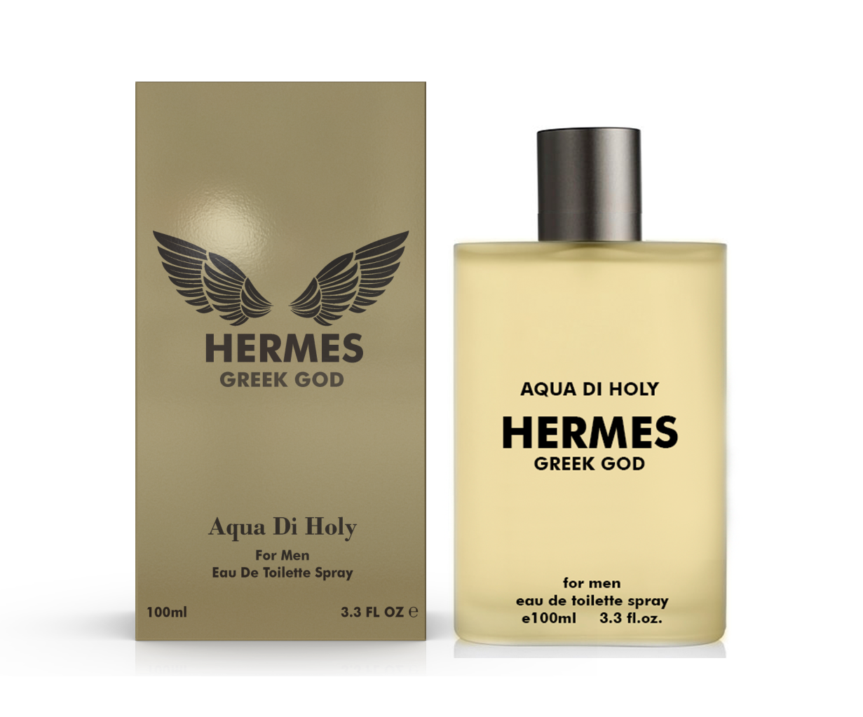 Blue Pandion Hermes perfume for men by Aqua Di Holy, 100ml Eau de Toilette spray, featuring elegant bottle design.