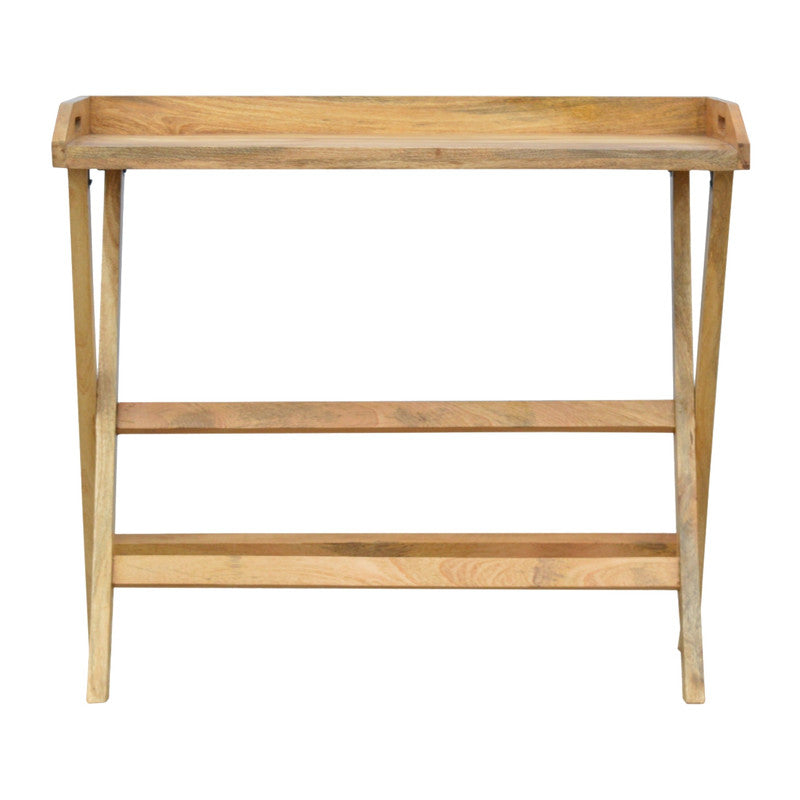 Jade Epimetheus Butler Style writing desk with foldable legs, wooden furniture piece perfect for compact workspace setup.