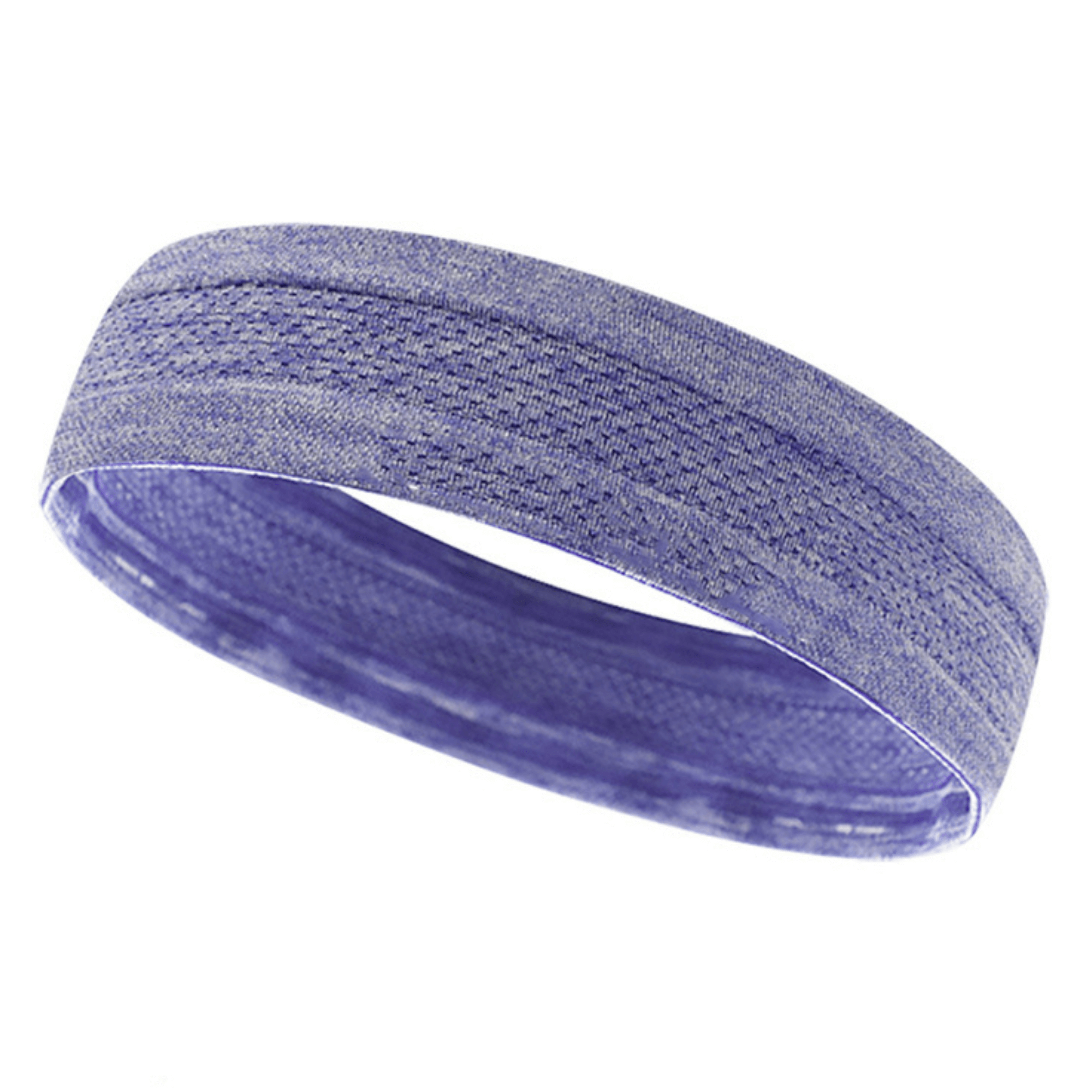 Black Lavender cardio cross-training headband in blue, designed to keep sweat away during workout sessions.