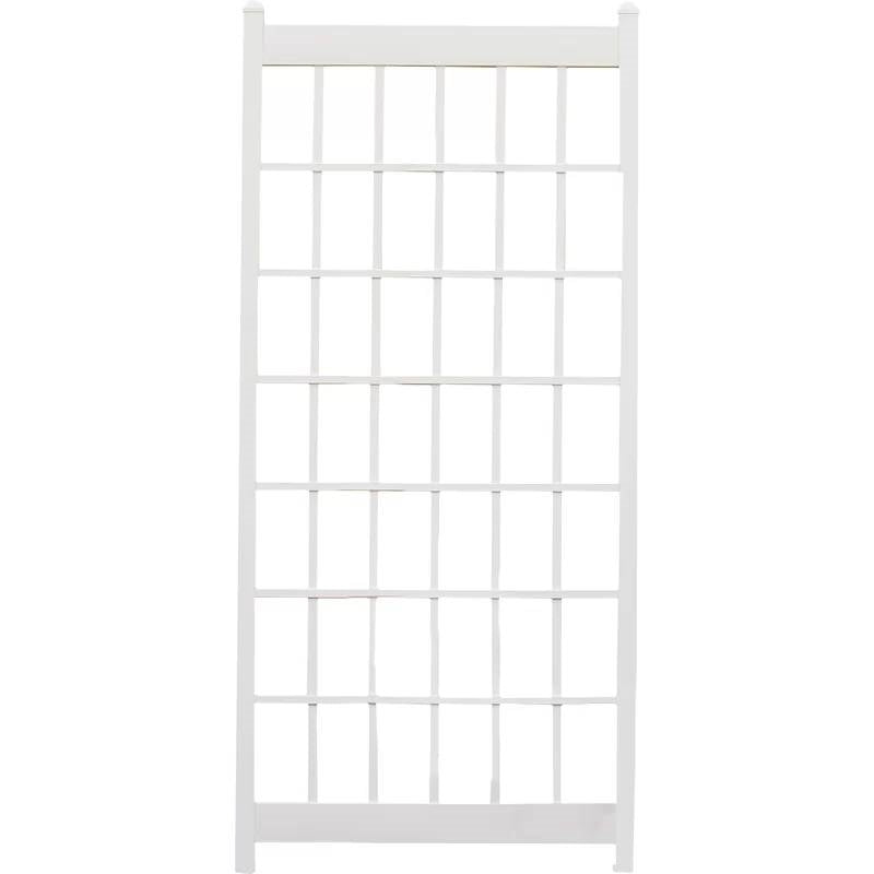 Outdoor 85-inch x 38-inch White PVC Vinyl Lattice Garden Trellis