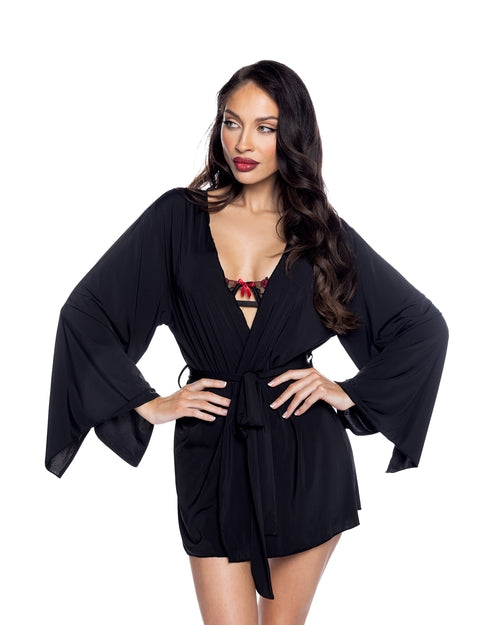 Brown Sooty modal robe displayed on a hanger, showcasing its soft fabric and relaxed fit, perfect for comfortable lingerie wear.