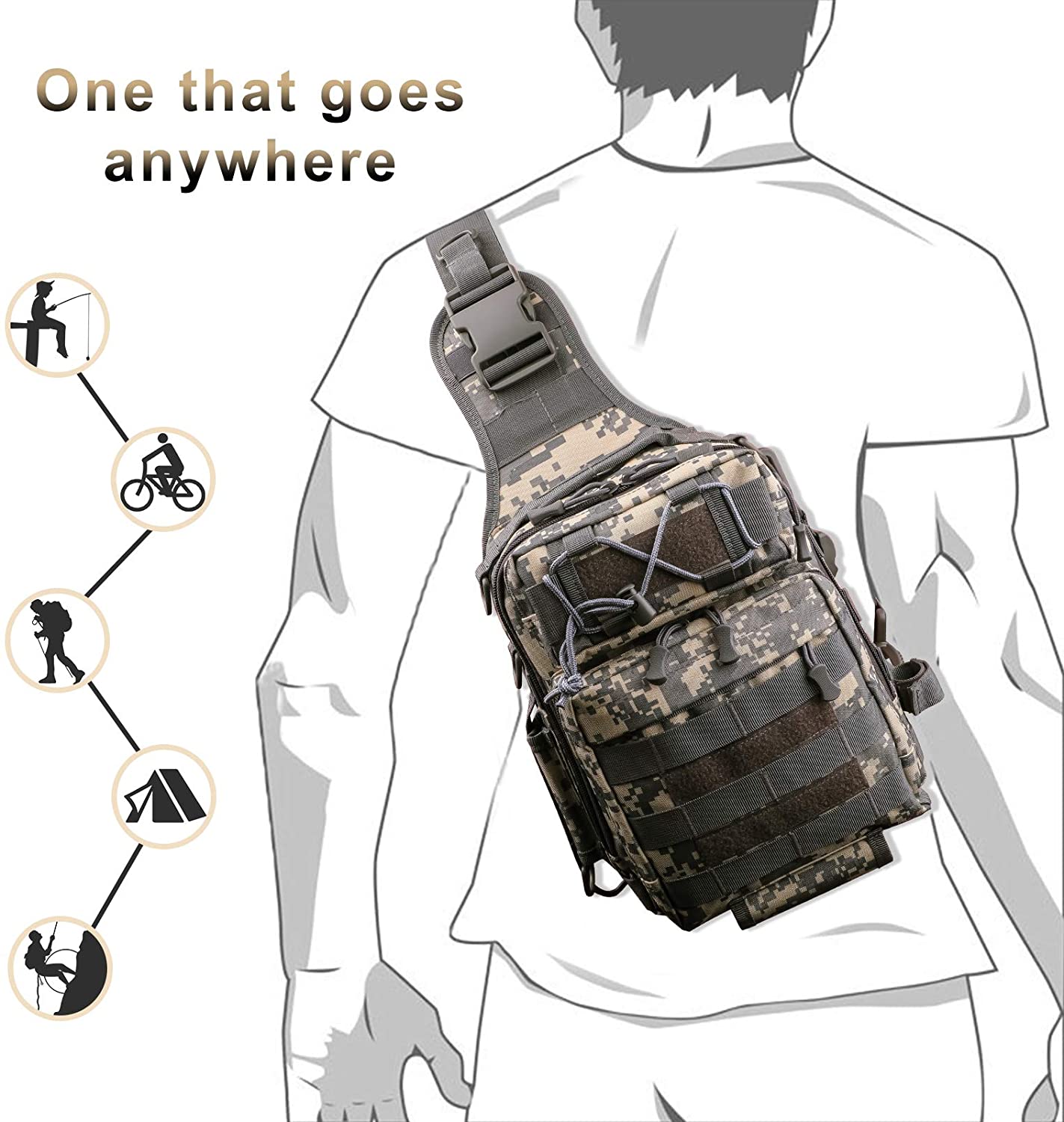 Waterproof LUXHMOX fishing tackle backpack by Amethyst Osage with multiple compartments for outdoor gear storage.