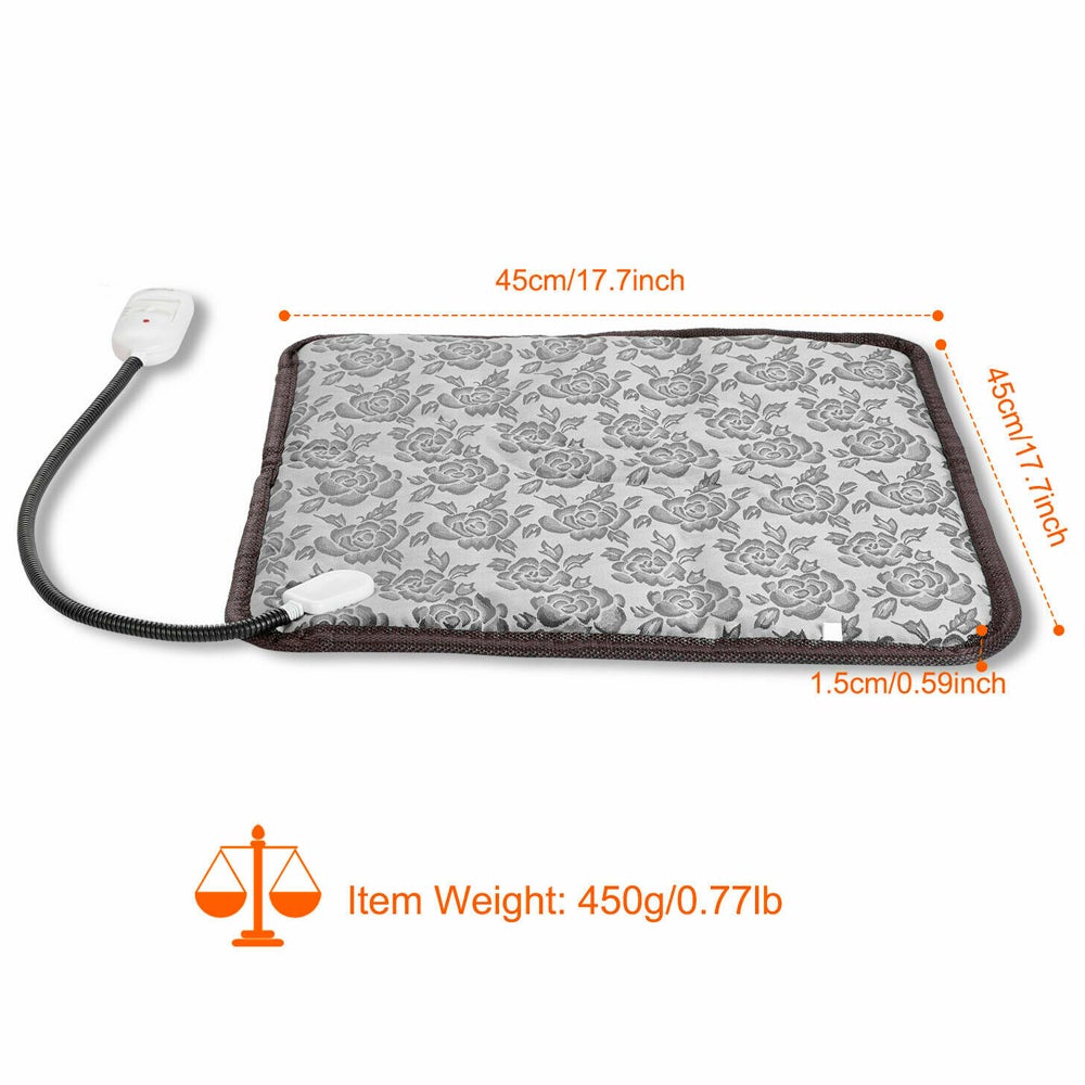 Yellow Pandora waterproof pet bed pad with thermal heating, adjustable for comfort, designed for pet warmth and protection.