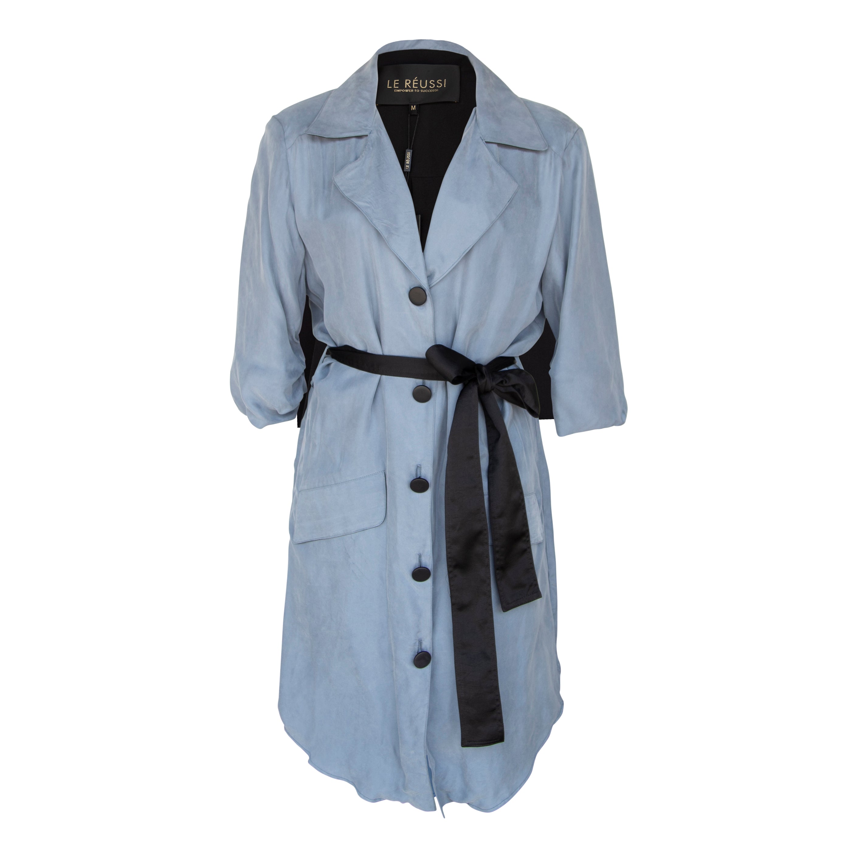 Cielo Blue blazer dress by Mauve Daisy, tailored women&
