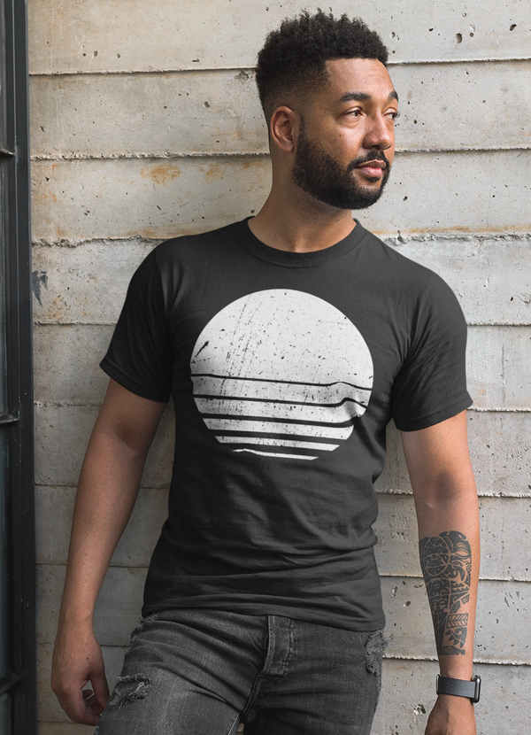 Scorpius Moon T-shirt featuring a graphic of a full moon on soft fabric, ideal for casual wear.